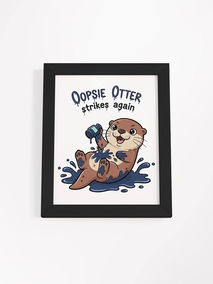 Otter Spilled the Ink Framed High-Quality Matte Poster product image (1)