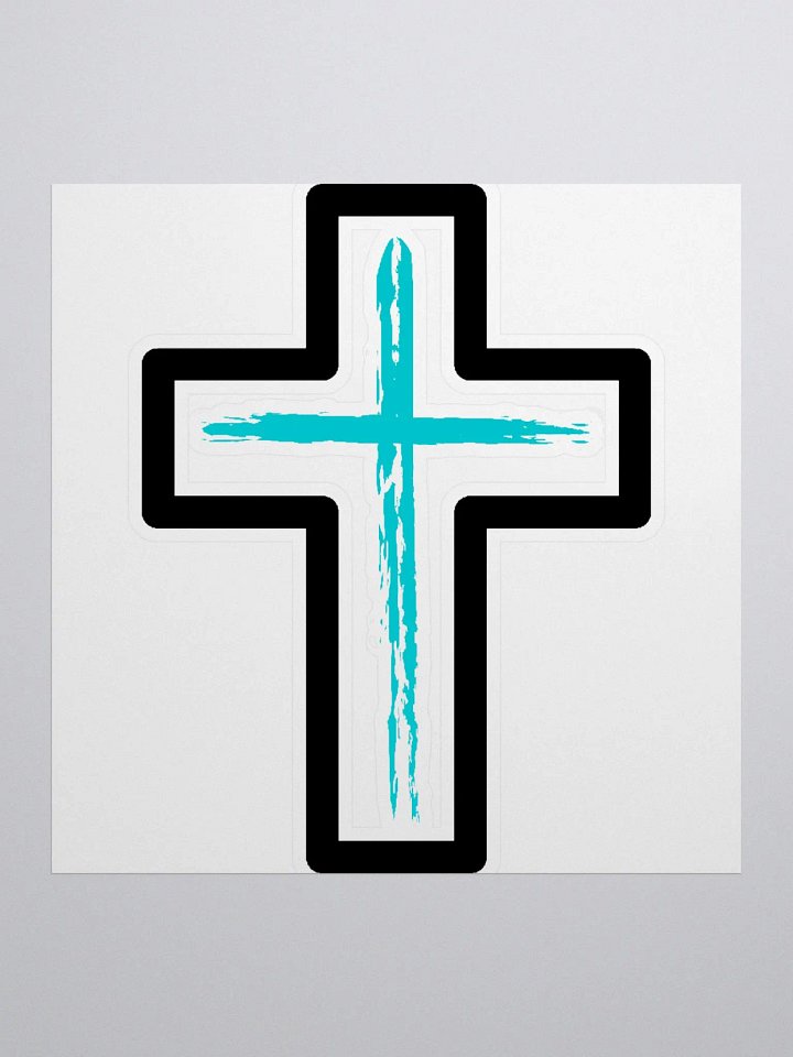 Blue Cross With Boarder Sticker product image (2)