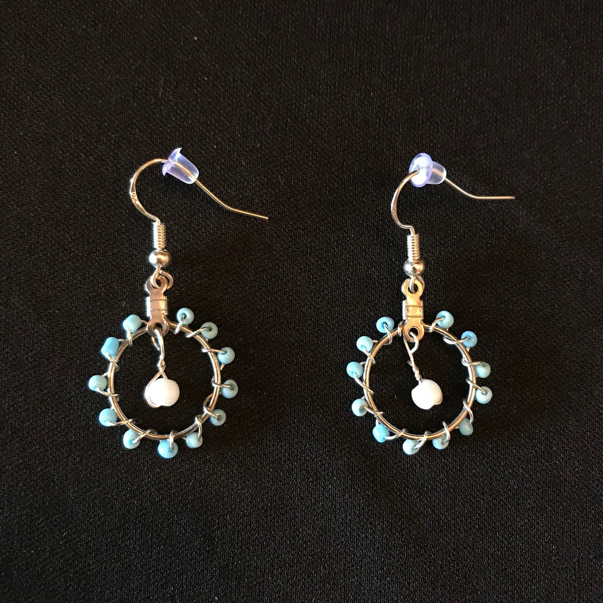 Small Blue Drop Earrings product image (1)
