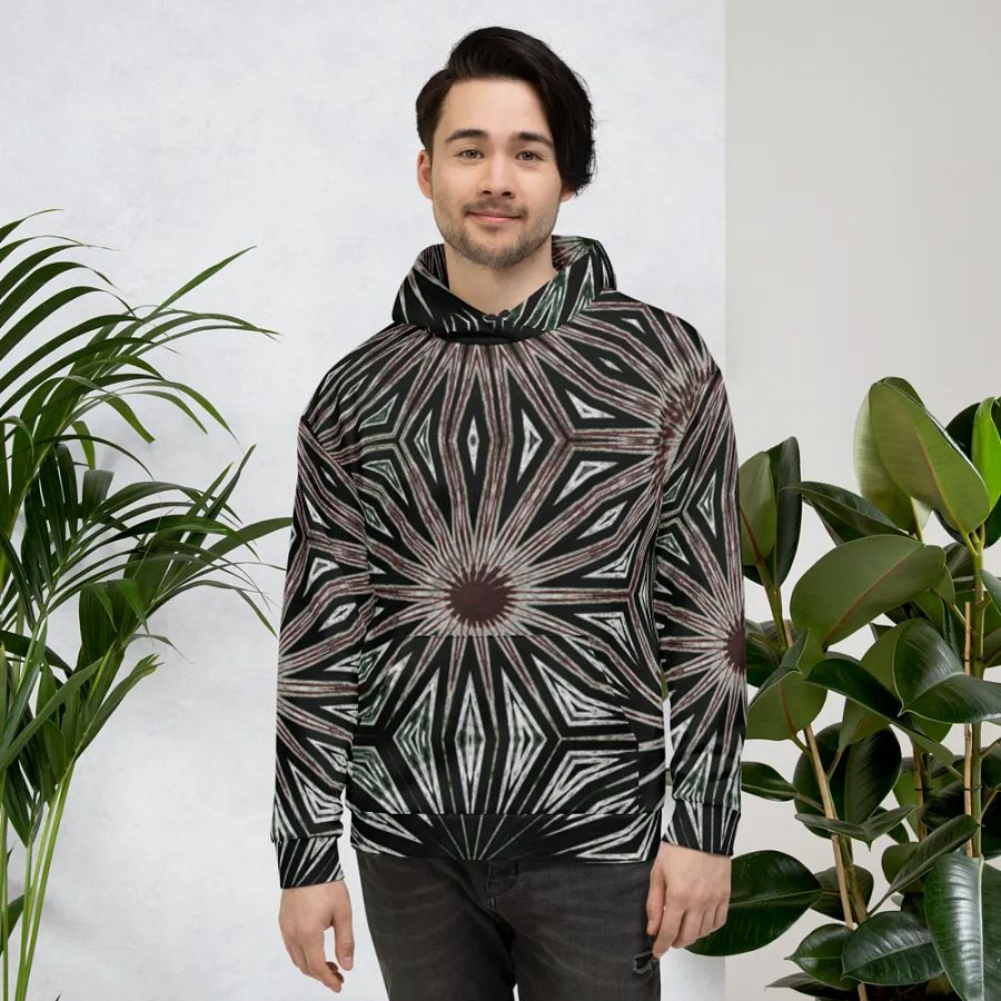 Abstract Dramatic Circles Unisex Pull Over Hoodie product image (5)