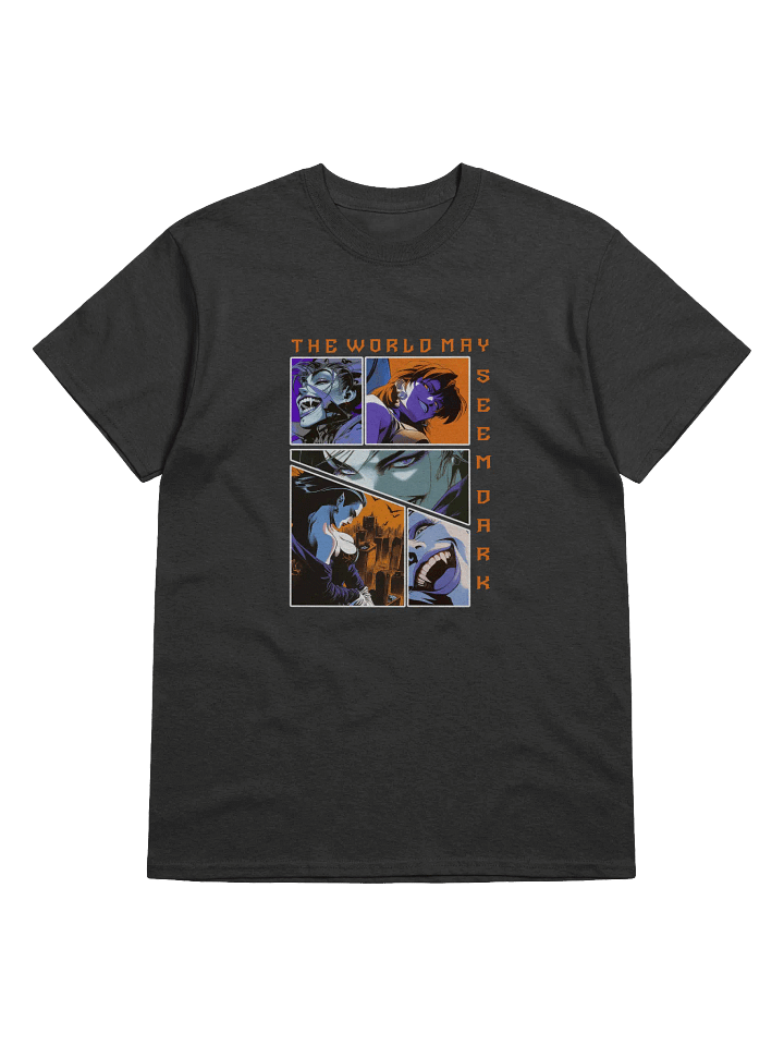"The world may seem dark" Panel Heavyweight Printed T-Shirt product image (1)