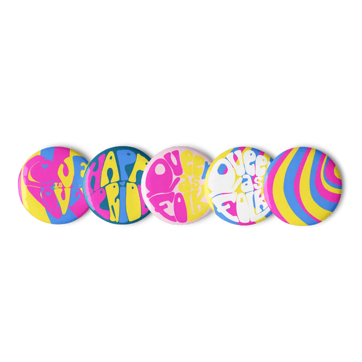 Pansexual Pride pin badge set product image (2)
