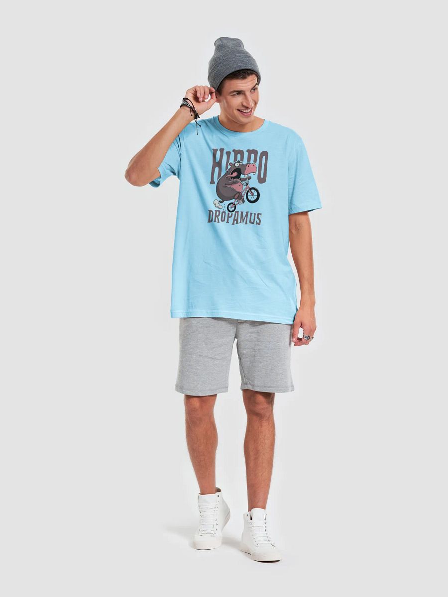 Hippodropamus Funny BMX T-Shirt – Hilarious Cartoon Hippo on BMX Bike | BMX Rider Gift Tee product image (6)