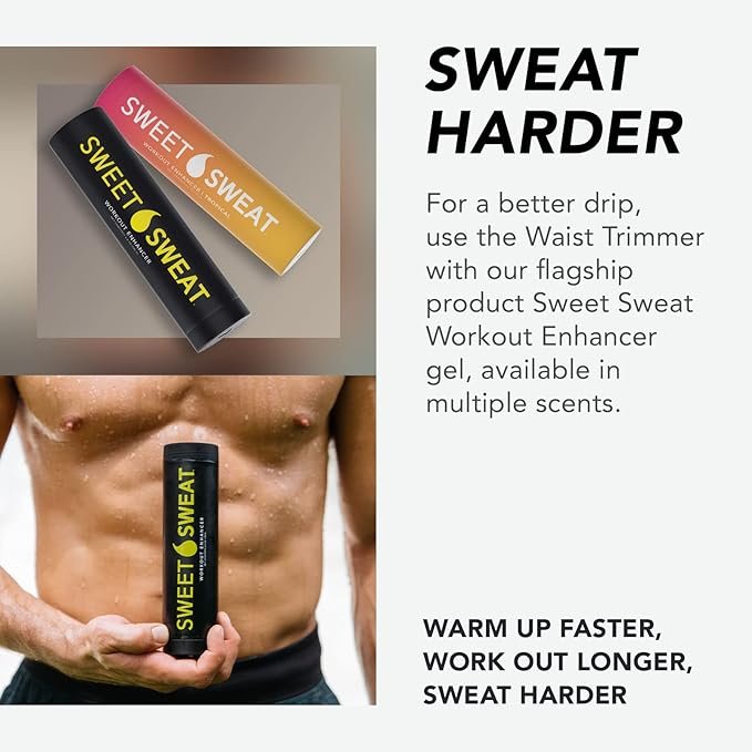 Sweet Sweat Waist Trimmer for Women and Men - Sweat Band Waist Trainer for High-Intensity Training & Workouts, 5 Sizes product image (2)