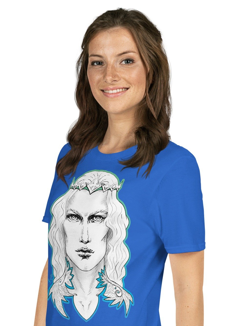 Prince Charming Sea Blue Lines Relaxed Fit Softstyle Unisex T-Shirt product image (1)