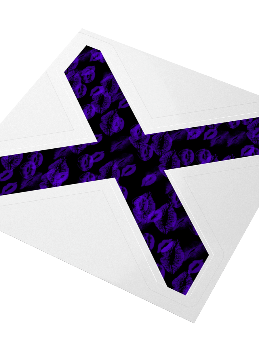 Black X Purple Lipstick Kisses | Kiss-cut Sticker product image (3)