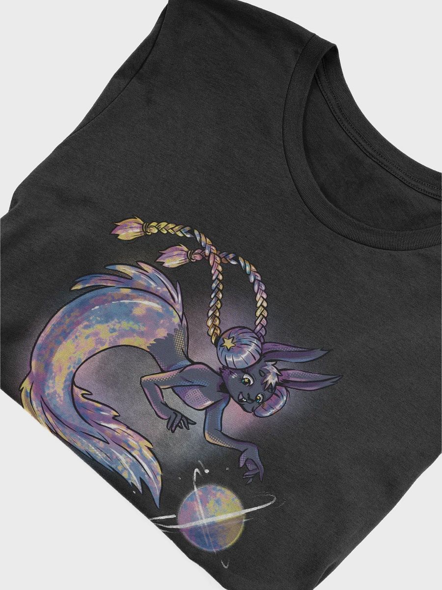 Neon Rabbit Mermaid Reaching for a Planet T-Shirt – Fantasy Illustration Tee product image (14)