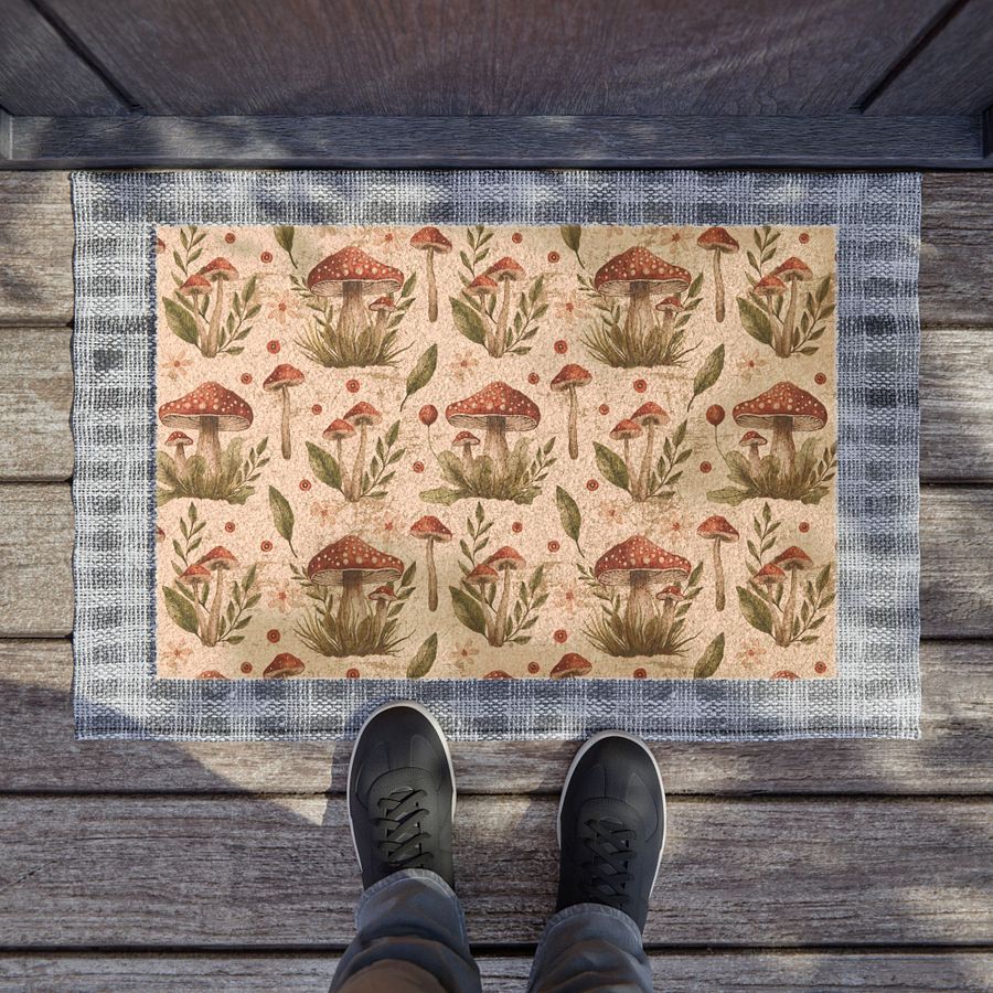 Mushroom Cottage Seamless Pattern product image (4)