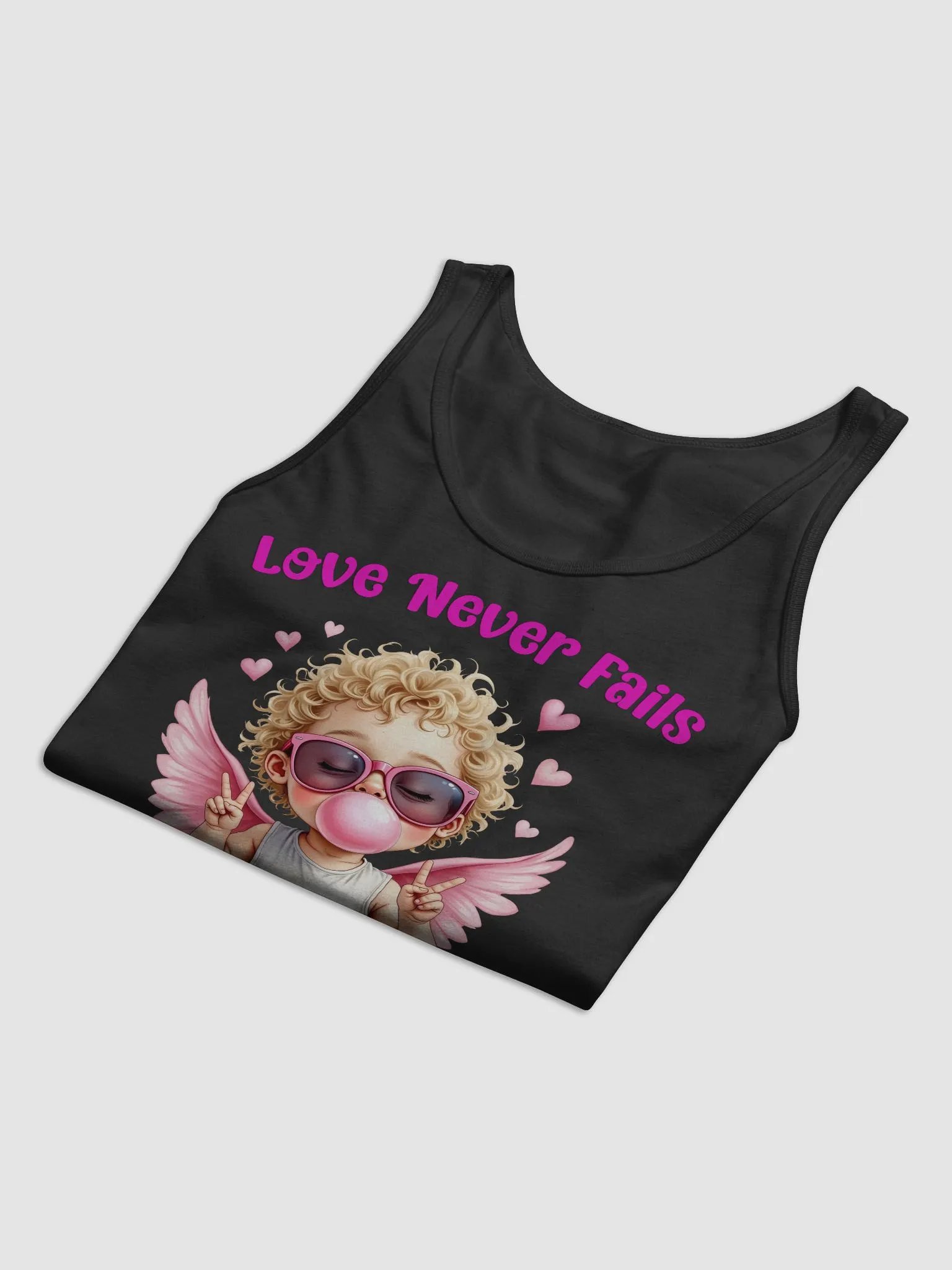 Love Never Fails Valentine Retro Cupid Valentine's Day Jersey Tank product image (12)