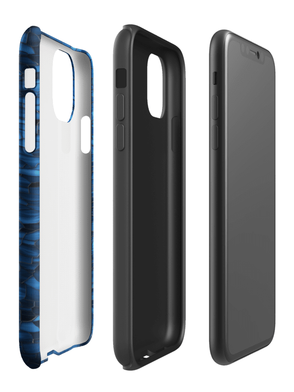 Blue Howling Wolves Stained Glass Effect - Tough Phone Case product image (93)