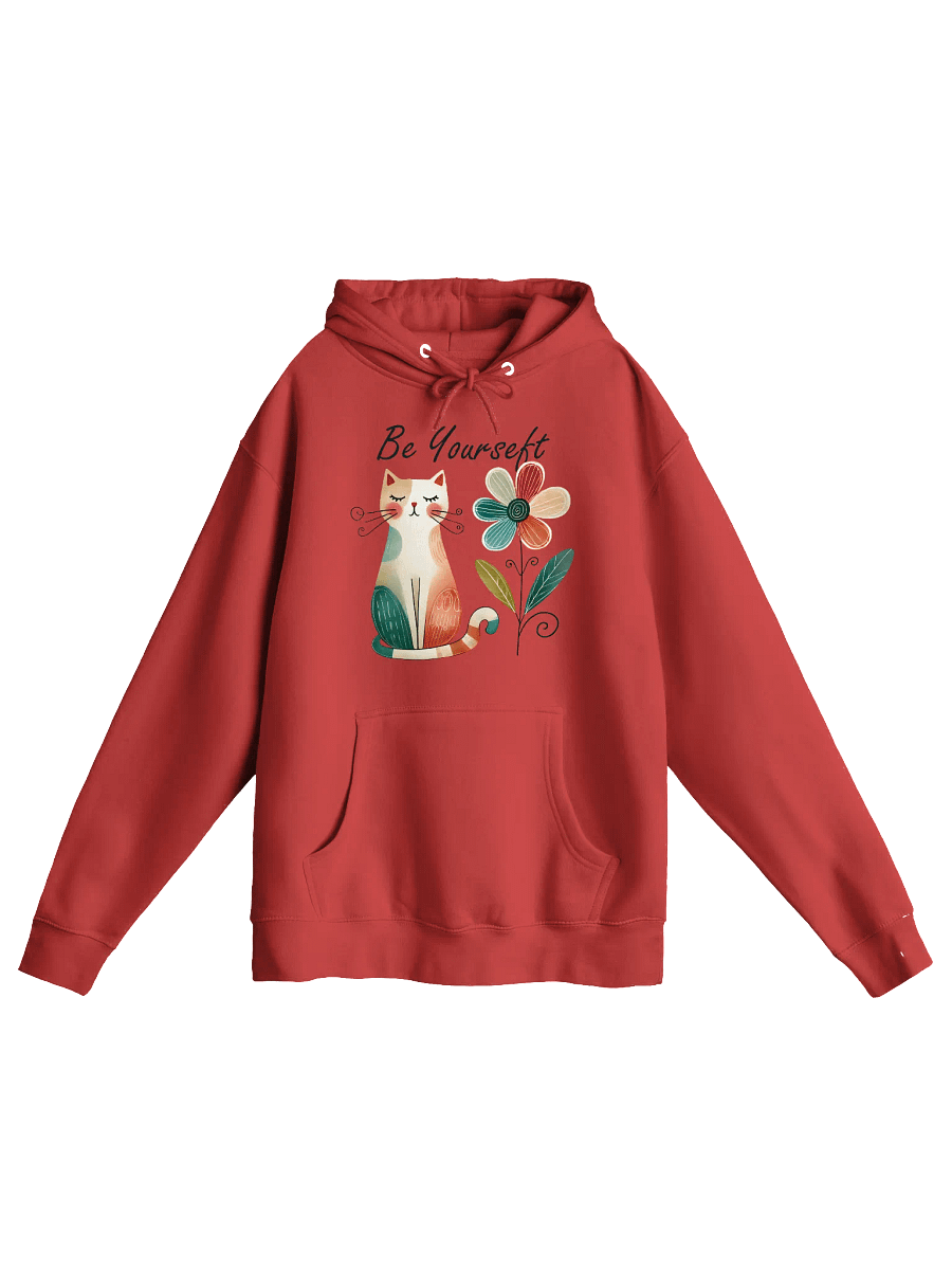 Be Yourself Cat and Flower Premium Hoodie product image (1)
