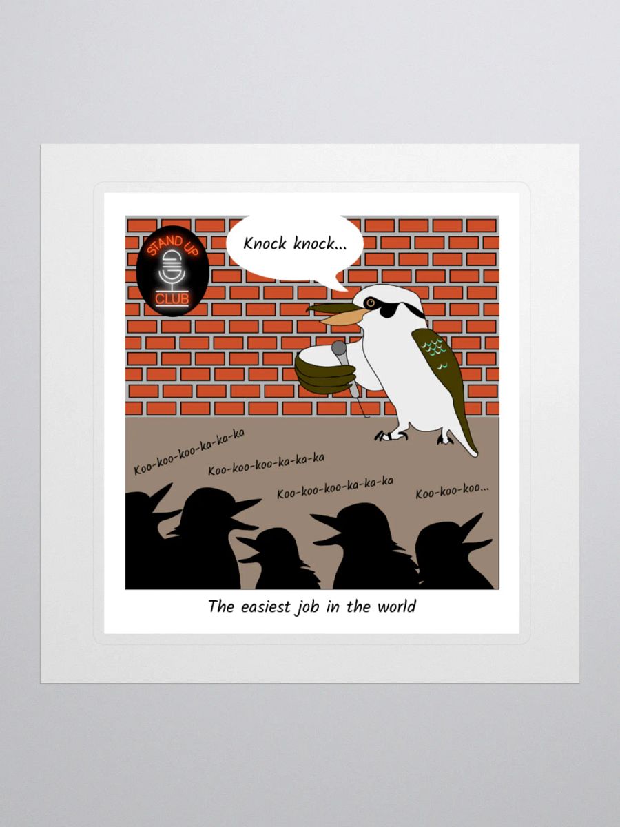 Kookaburra Cartoon Kiss Cut Sticker product image (2)