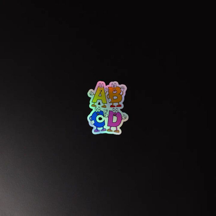 ABCD Holographic Cartoon Character Sticker product image (4)