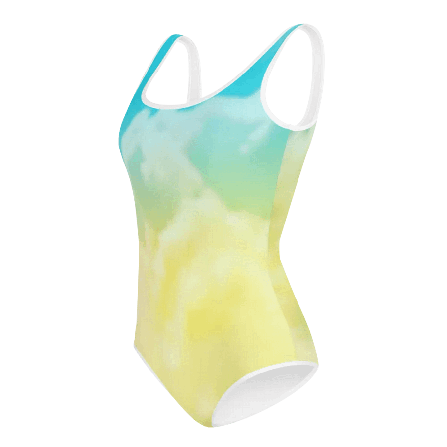 Blur cloud rainbow Design Youth One Piece Swimsuit - V8 product image (3)