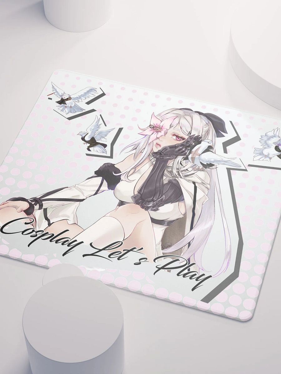 LZ's pigeons small mousepad white product image (3)