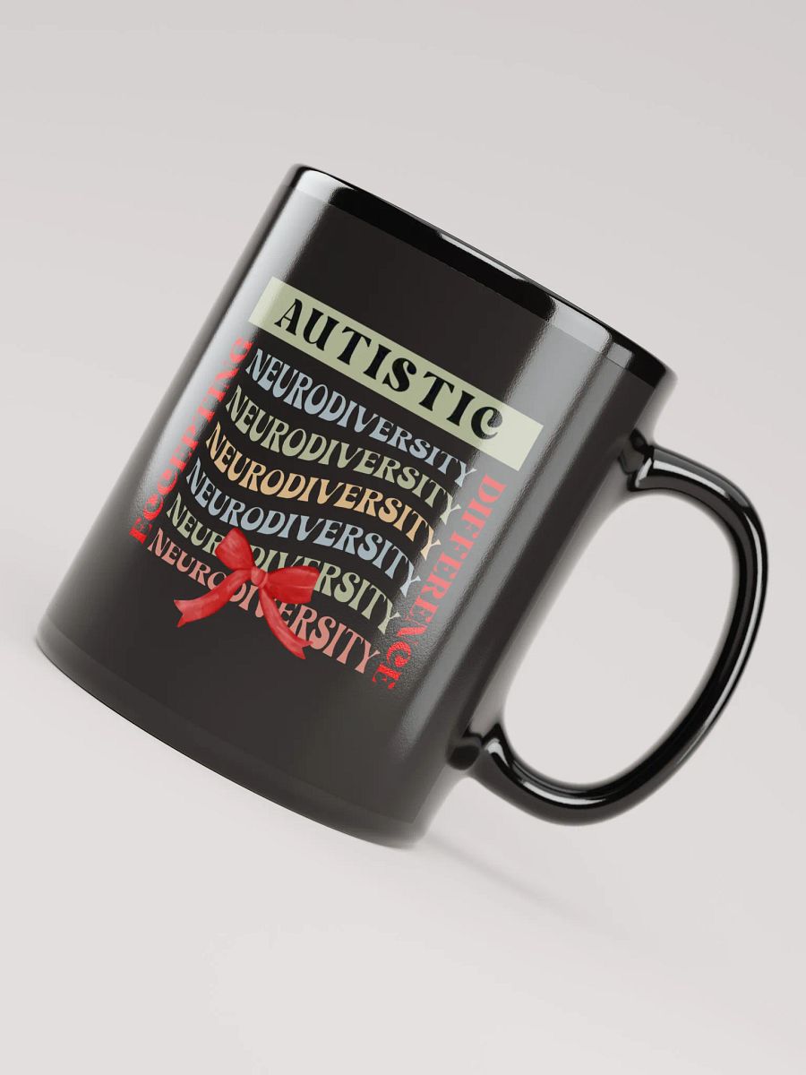 Neurodiversity, Accepting Autistic Difference Black Glossy Ceramic Mug product image (4)