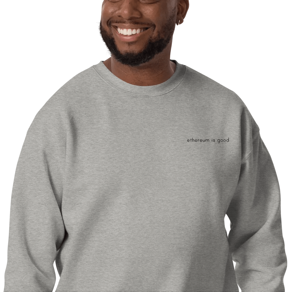 Ethereum is good crewneck (grey) product image (7)