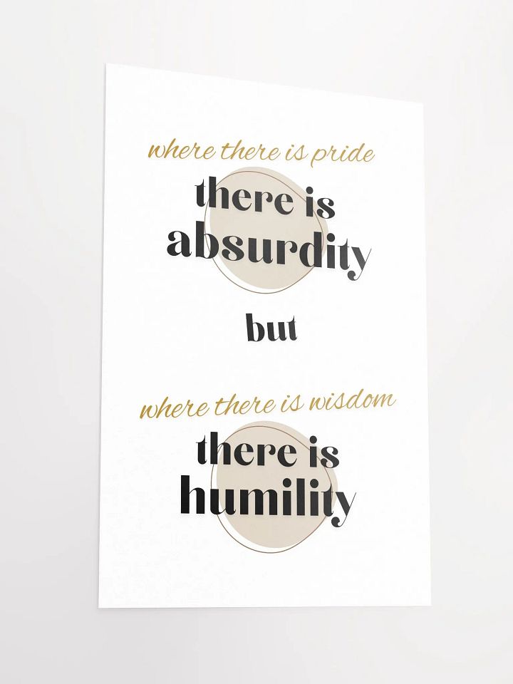 Wisdom & Humility Poster product image (2)