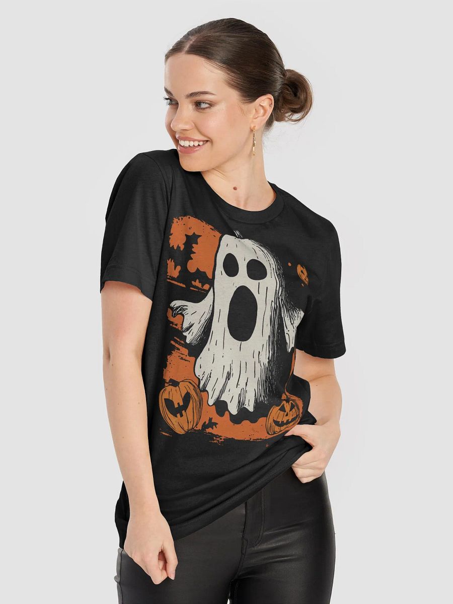 Classic Halloween Ghost and Pumpkins Design (T-shirt)) product image (8)