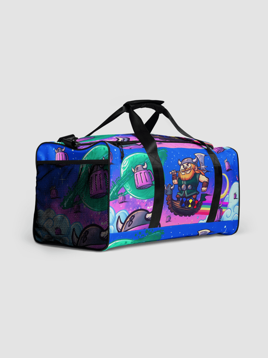 Flying Bumkin in viking war canoe All-Over Print Duffle Bag product image (4)