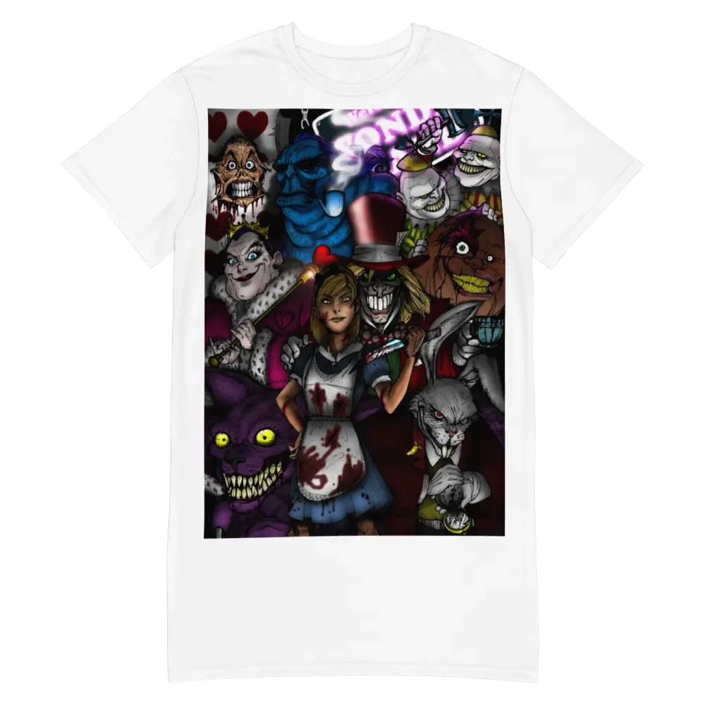 Horrorland Ensemble: All-Over Print T-Shirt Dress product image (11)