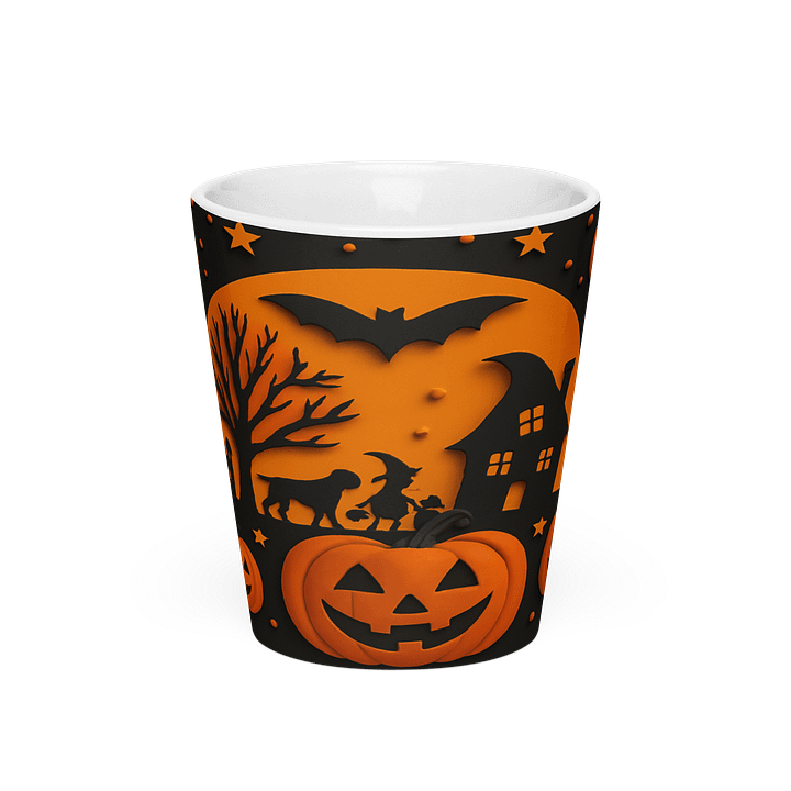 Haunted Sips & Pumpkin Grins – Audie’s Halloween Latte Mug product image (1)