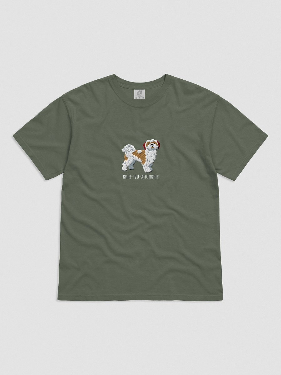 Shih-Tzu-ationship T-Shirt(Embroidered) of a Shih Tzu(Brown & White) product image (31)