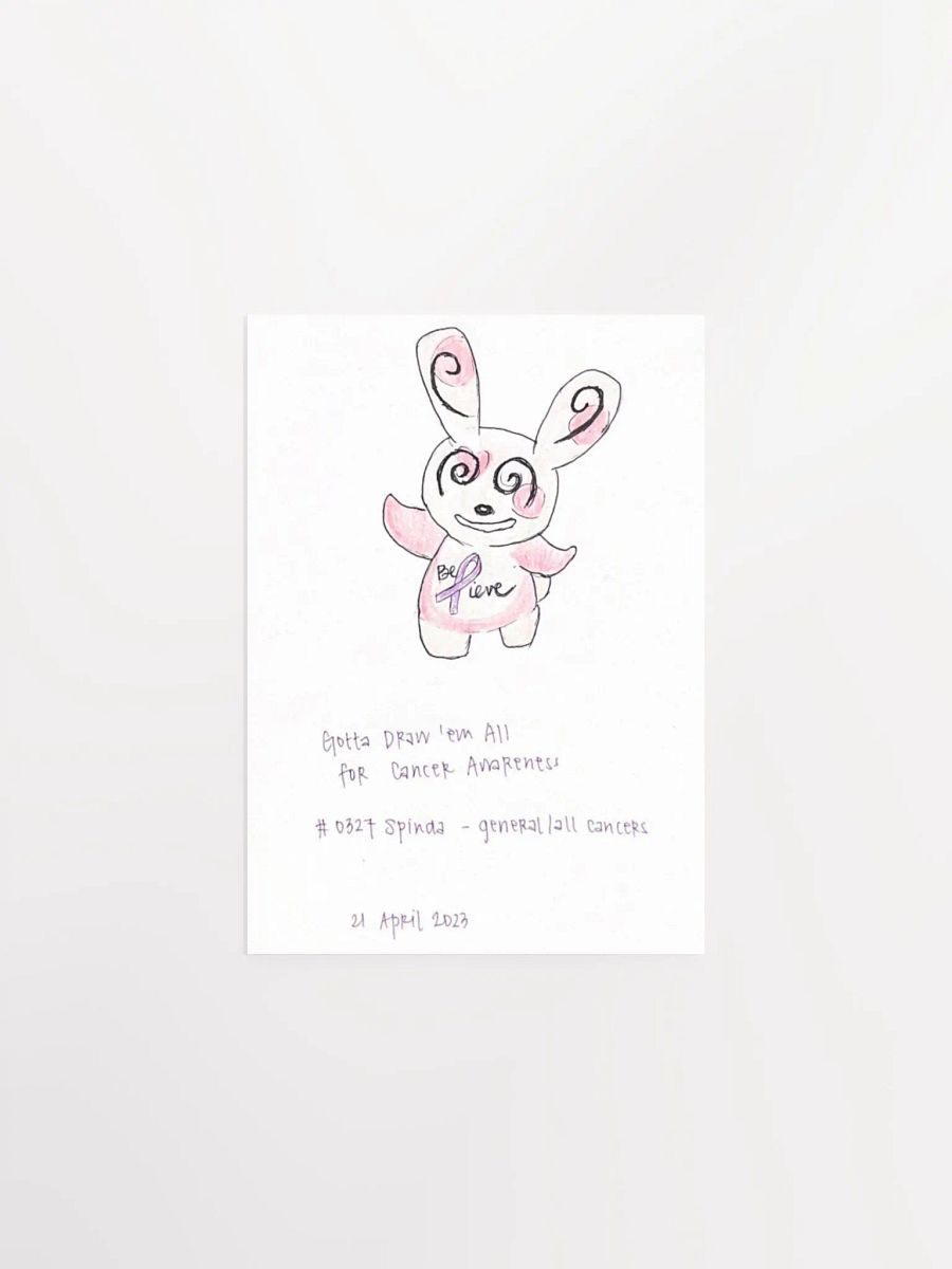 Dancing Panda Monster with General Cancer Awareness Ribbon product image (1)