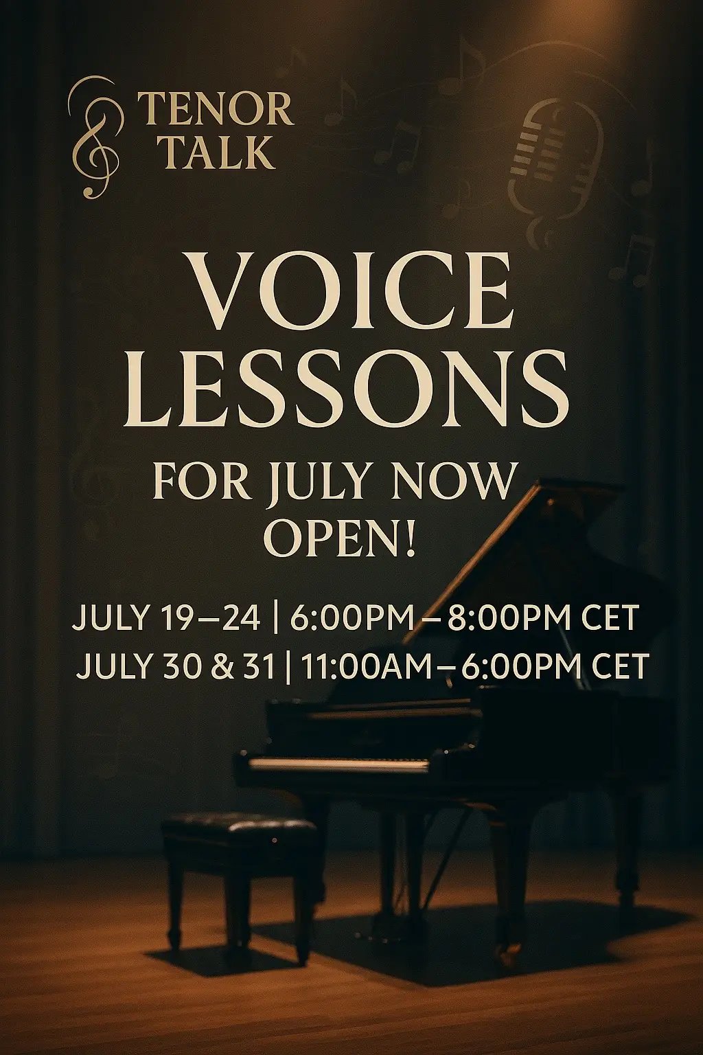 🔥 Available Dates: ➡️ July 19th - 24th (6:00pm - 8:00pm CET) ➡️ July 30 & 31 (11:00am - 6:00pm CET) Spots are LIMITED and booking FAST 🚀 First come, first served… once the slots are gone, they’re GONE! ✅ BOOK YOUR LESSON HERE: 👉 https://calendly.com/simerillastudios Let’s work on your voice together 🎶  Whether you’re preparing for auditions, building technique, or just starting out—this is your chance!!! 🌟  #VoiceLessons #SingingLessons #VocalCoach #VocalCoaching #OnlineVoiceLessons #OperaSinger #SingingTips #SingersOfInstagram #LearnToSing #VocalTechnique #MusicEducation #SingersLife #TenorLife #OperaTraining #SingingCoach #VocalTraining #AuditionPrep #SingersJourney #SingingGoals #VoiceTeacher #ClassicalSinger #SingersCommunity #SingingSuccess #VocalWarmUp #PerformersLife #SingerInspo #OnlineMusicLessons #SingersOfTheWorld #VoiceDevelopment #SingingStudents #OperaLovers