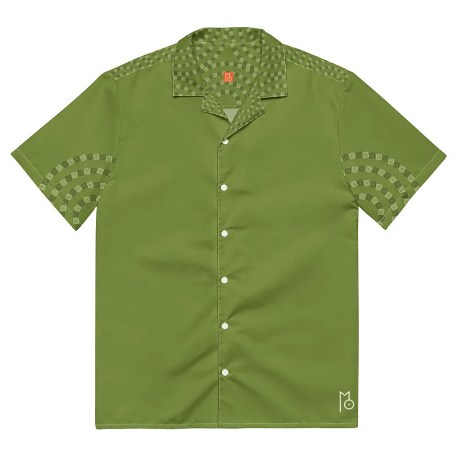Optical Sun Icon / MO Hawaiian Shirt /| Olive product image (2)