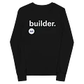 Builder Long Sleeve Tee, Black (Youth) product image (1)
