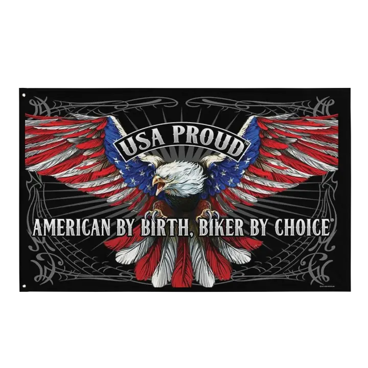 Proud Biker Eagle Flag product image (1)