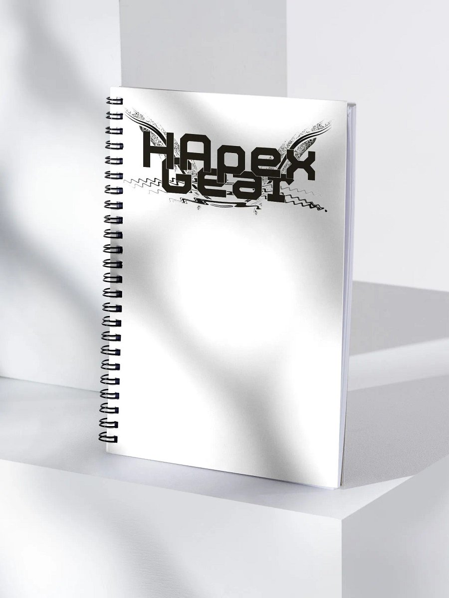 Black HApex Gear Black Logo Spiral Notebook by Allcolor product image (4)