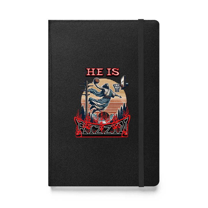 He Is Rizzin Basketball Jesus Hardcover Notebook product image (1)