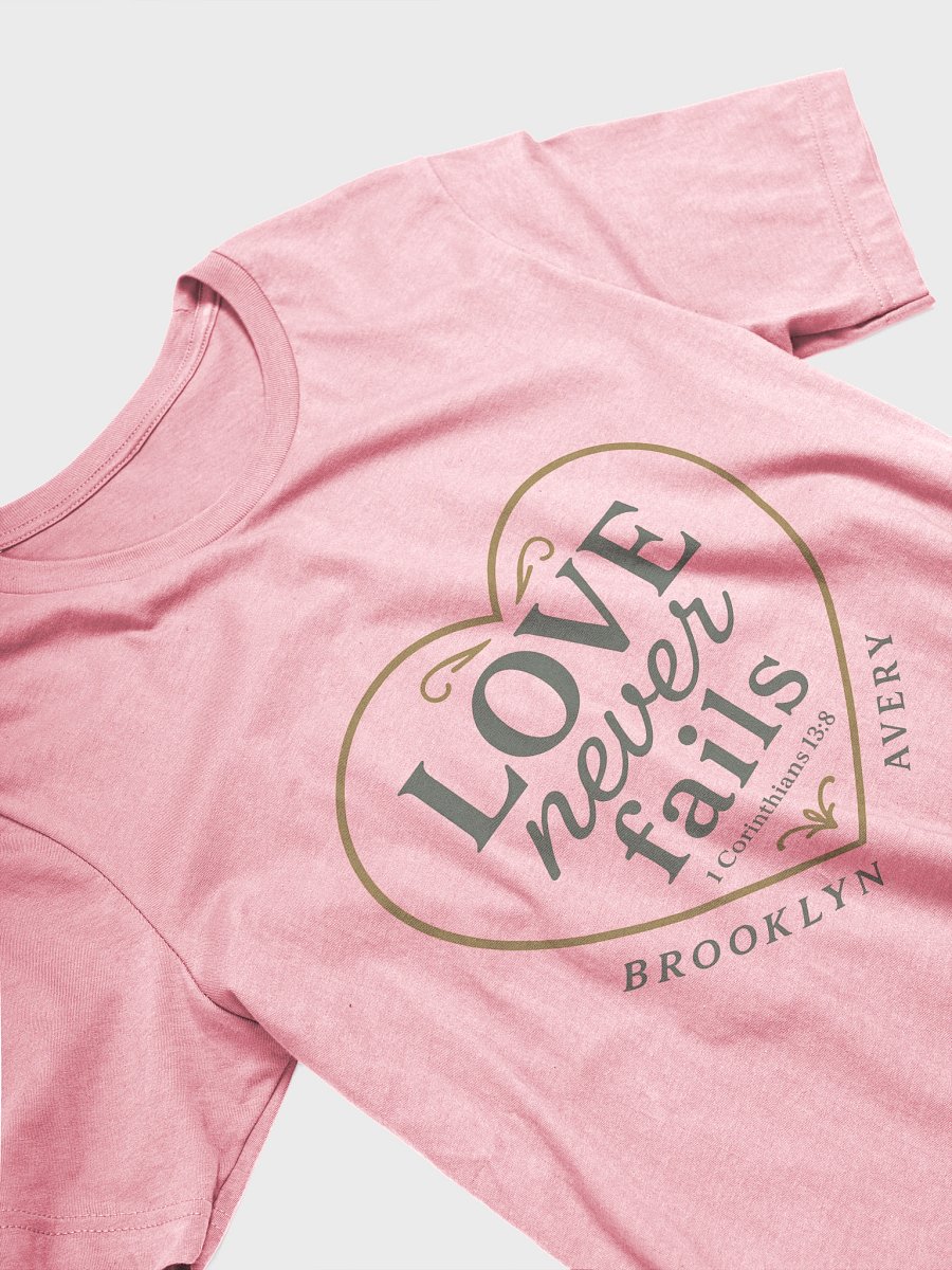 Love Never Fails Heart T-Shirt product image (1)