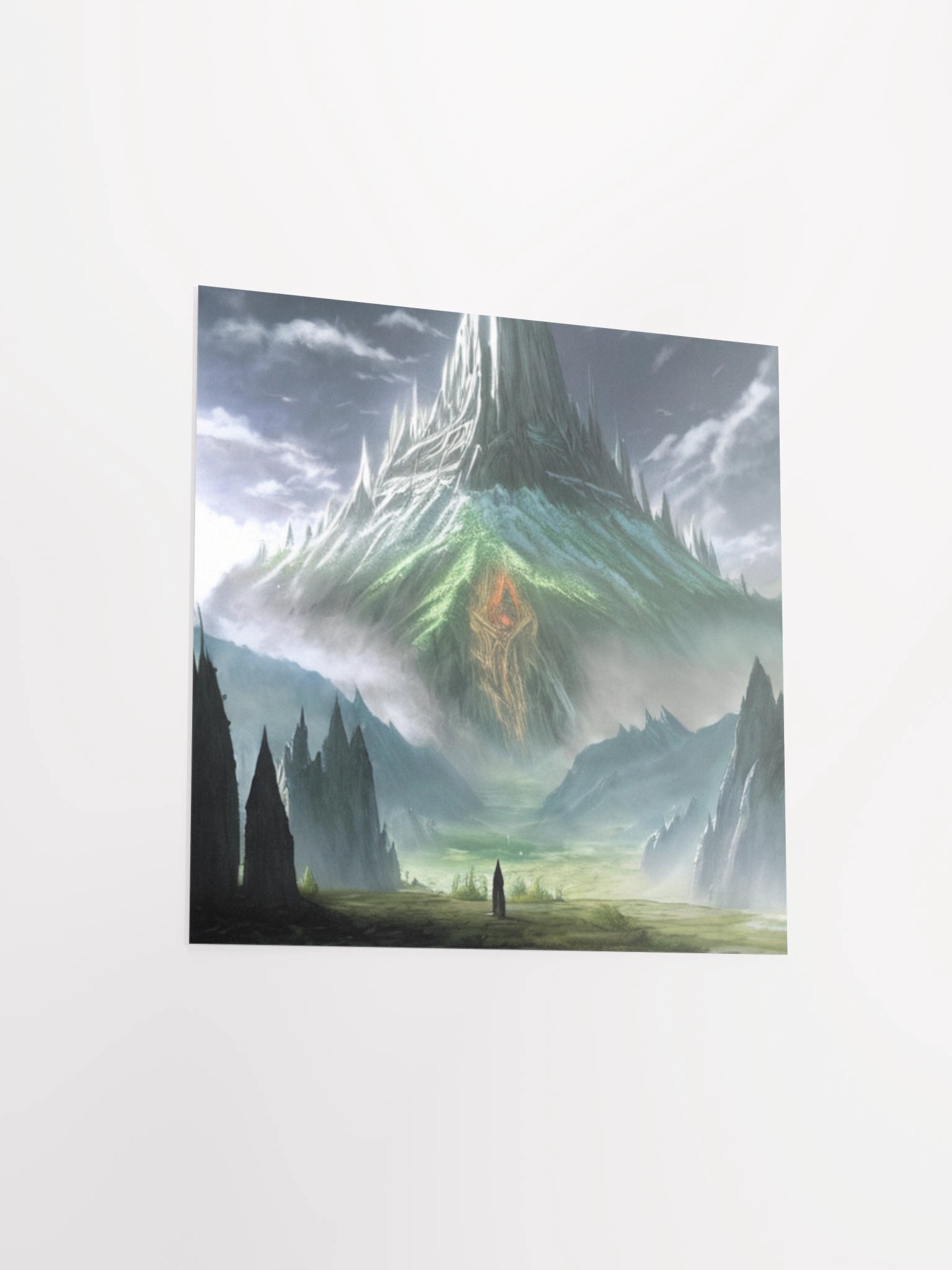 Mystical Mountain Glow Lord Of The Rings Anime Concept Art Poster product image (12)