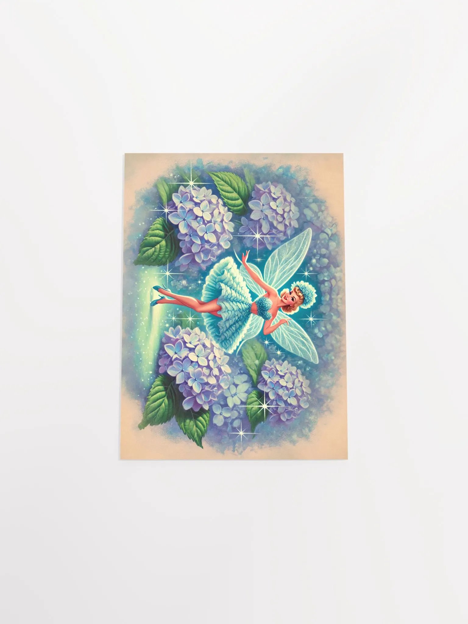 Blue Hydrangea Fairy Fantasy Poster product image (30)