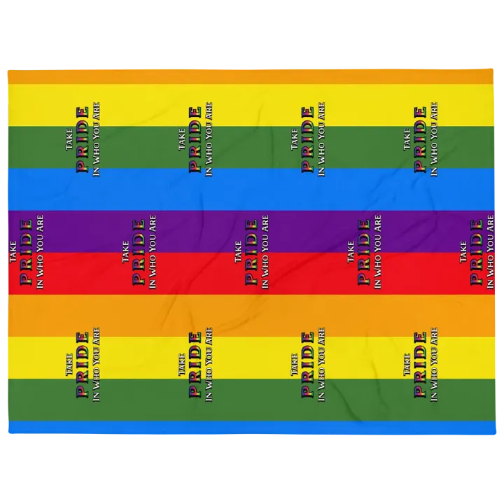 Pride Rainbow Throw Blanket product image (1)