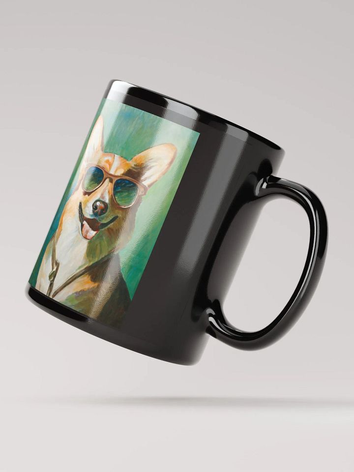 Cool Corgi Sunglasses Painting - dogPXL Artistic series Shades Black Mug product image (2)
