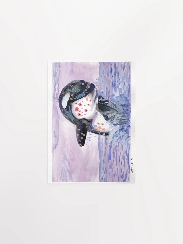 floral orca 06 - gouache - print product image (2)