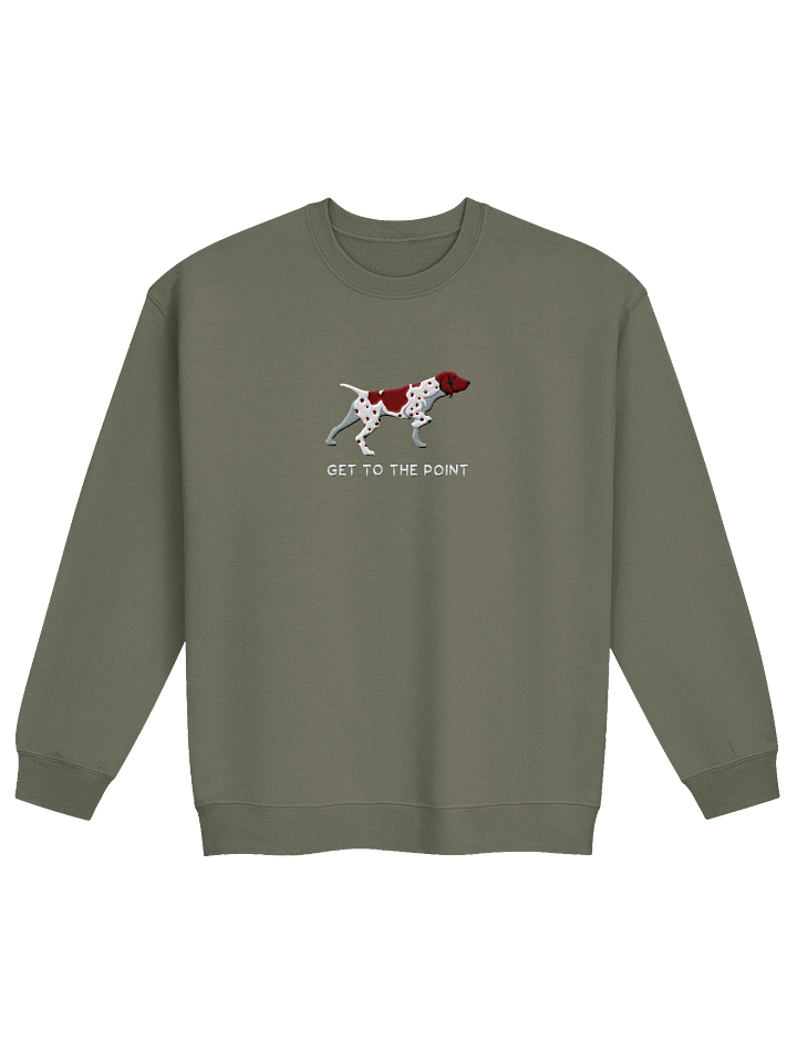 Get to the Point Sweatshirt (Embroidered) of a Bracco Italiano(Brown & White) product image (13)