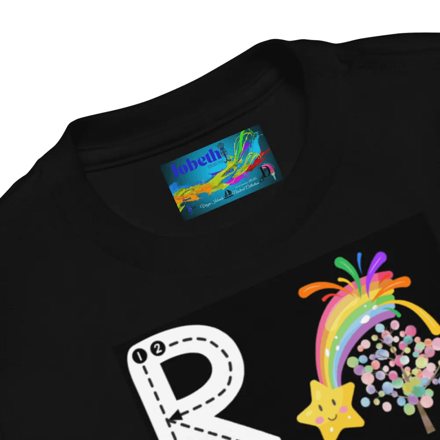 Toddler's Black Tee👚 Alphabet Write Rr 📝 A-Z product image (4)