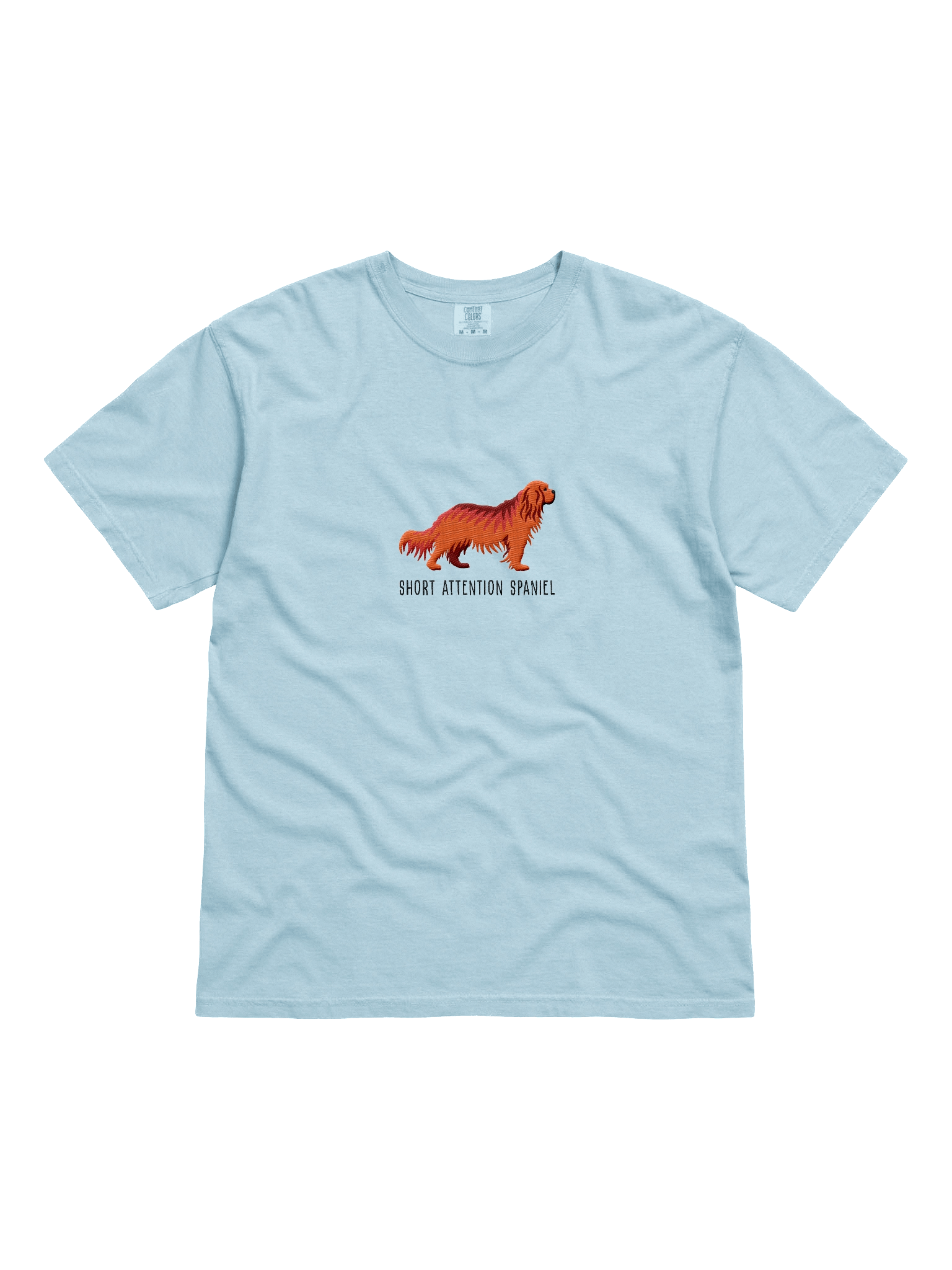 Short Attention Spaniel T-Shirt(Embroidered) of a Cavalier King Charles Spaniel(Ruby) product image (51)
