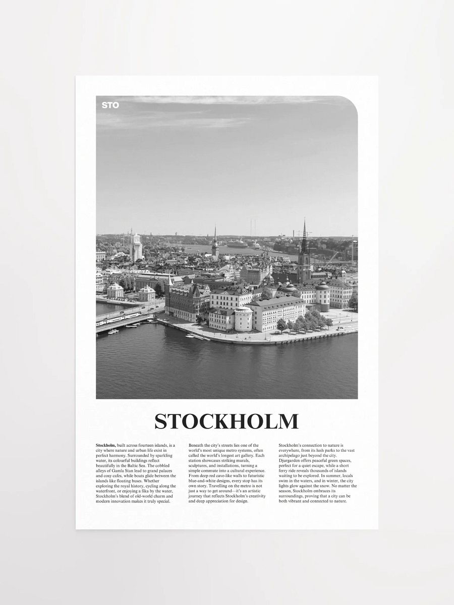 Stockholm 01 Newspaper Poster product image (10)