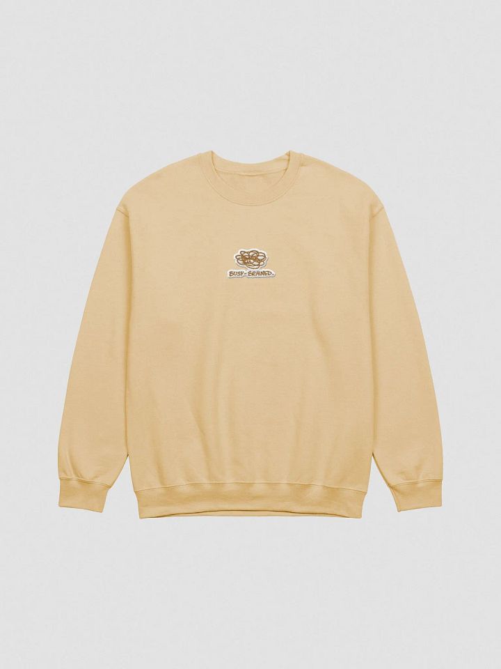 BUSY-BRAINED embroidered crewneck (brass bubble design) product image (2)