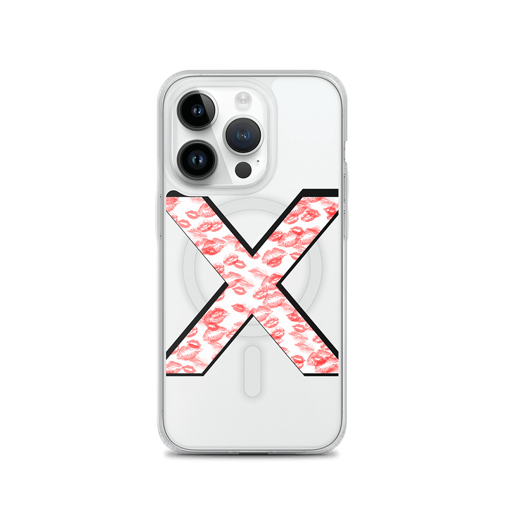 White X Red Lipstick Kisses Phone Case product image (2)