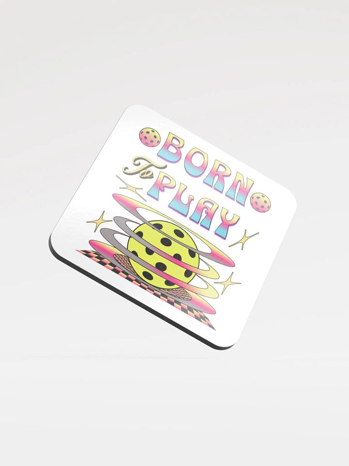 Born To Play Pickleball Vibrant Coaster product image (1)