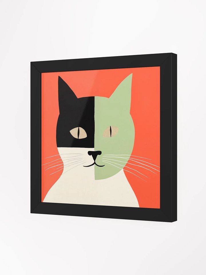 Dual-Toned Feline Fusion Framed Poster product image (15)