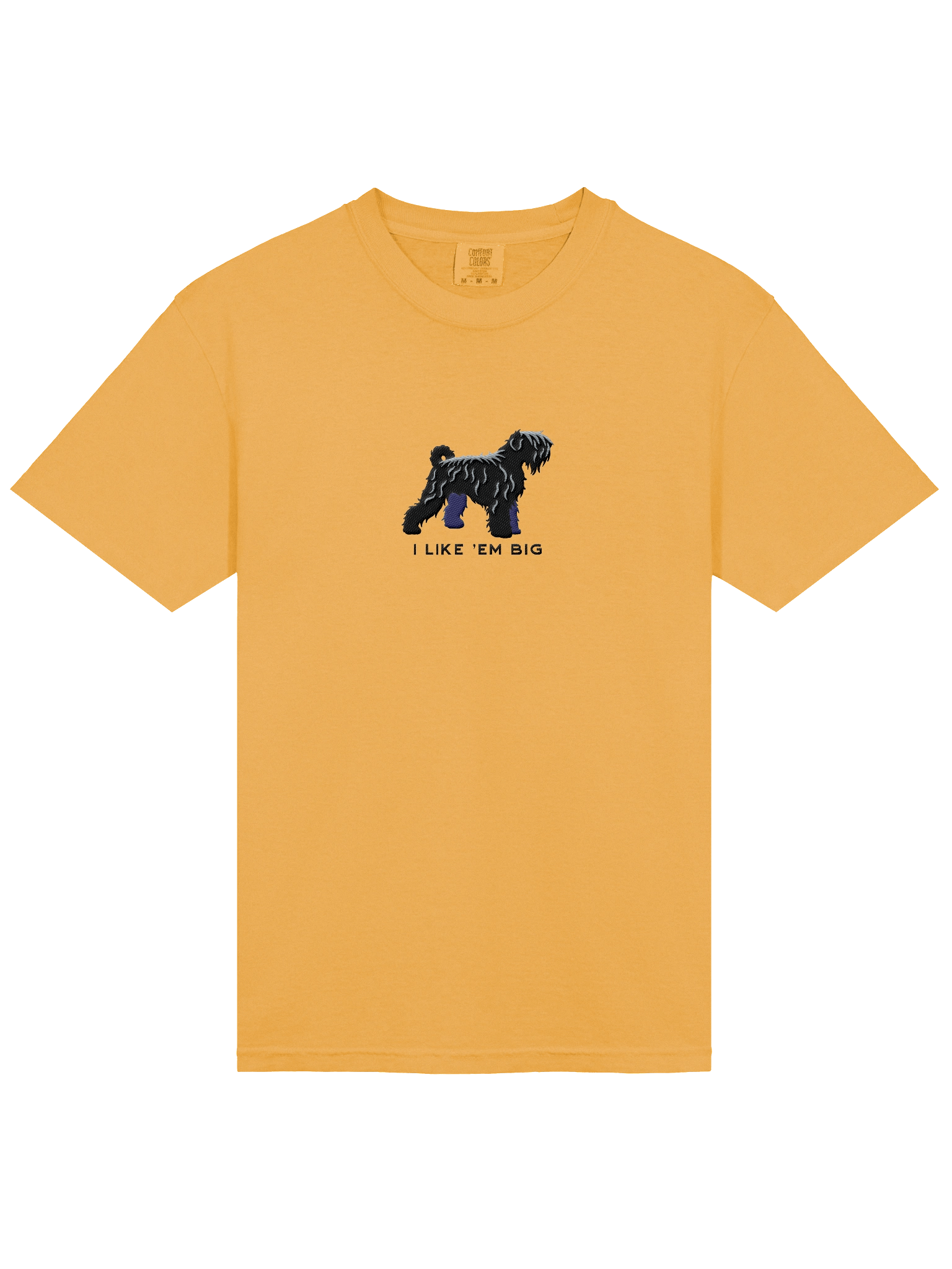 I Like 'Em Big T-Shirt(Embroidered) of a Black Russian Terrier product image (23)