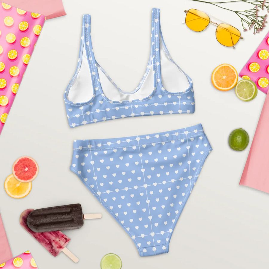 Pastel Heart Seamless Pattern High Waisted Bikini - V4 product image (7)